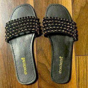 SHOEDAZZLE rhinestone sandals - SIZE 6